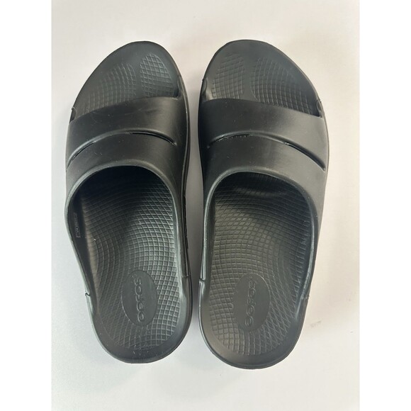 OOFOS Shoes - Oofos Ooahh Unisex Black Recovery Slip On Slides Lightweight Sandals M8 W10 NWOT